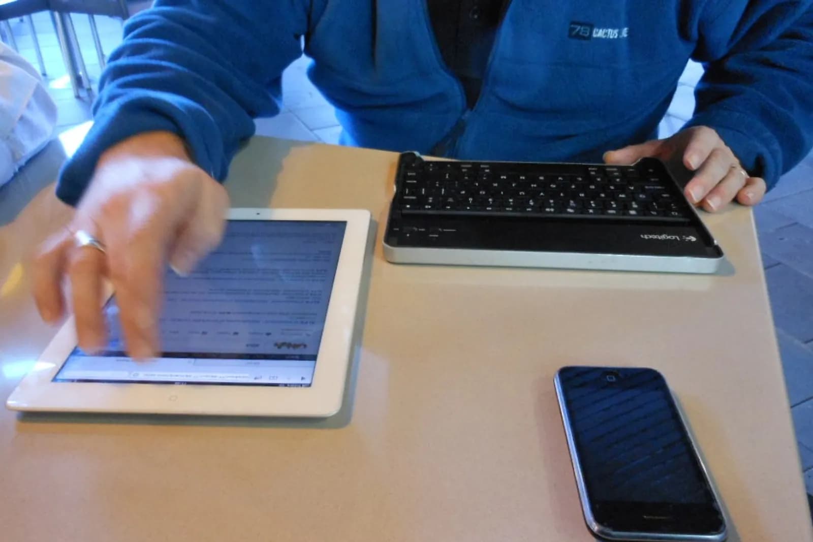 iPad avec écran fissuré