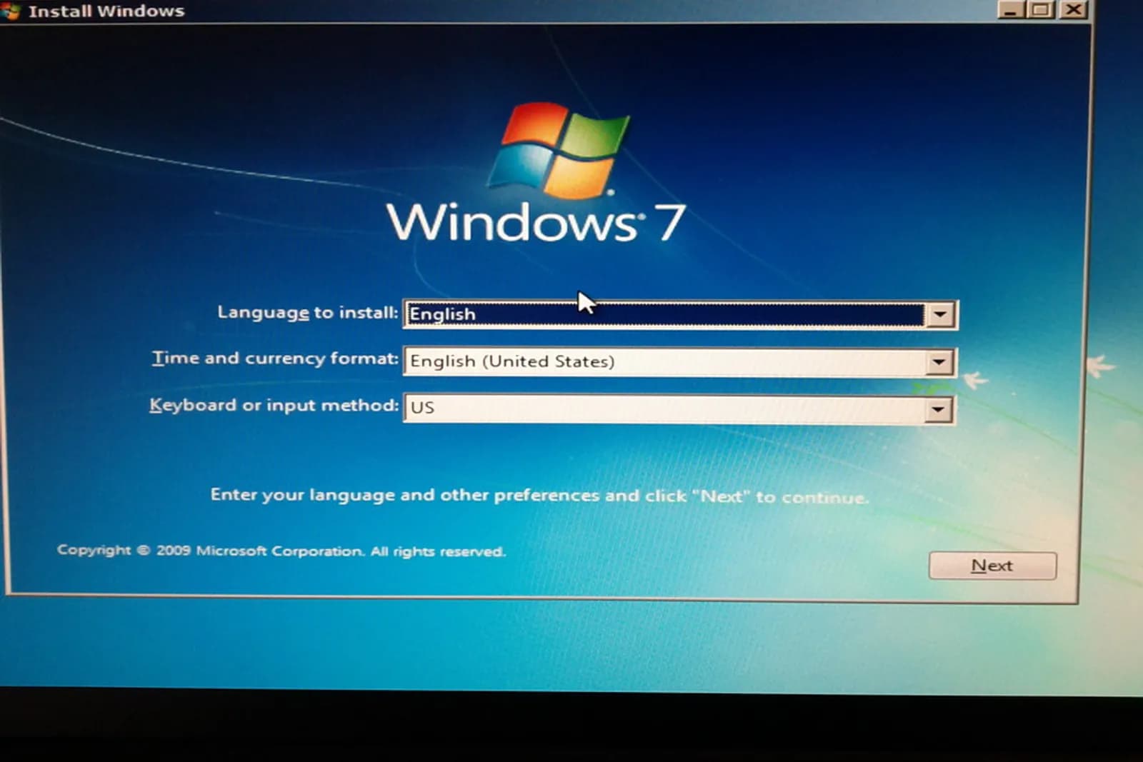 Écran de connexion Windows