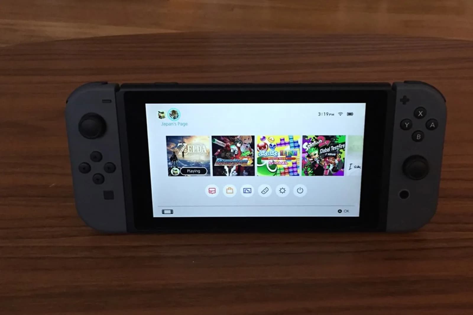 Nintendo Switch en charge