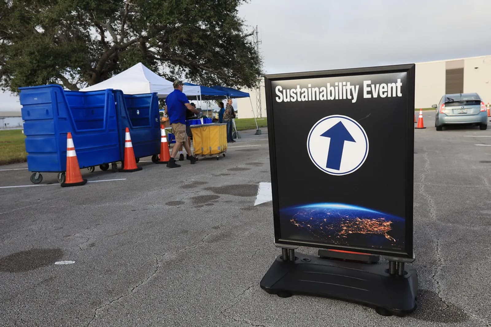 Smartphone et symbole du recyclage