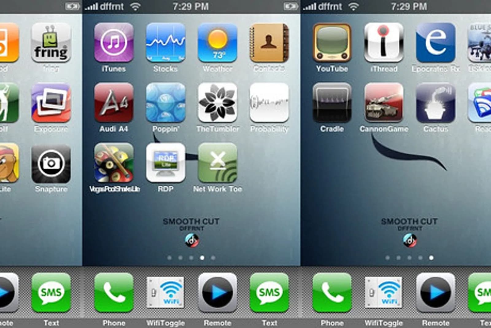 Réglages WiFi d'un iPhone